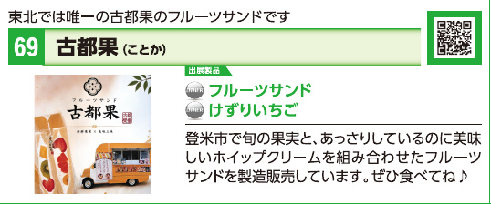 ブース69 古都果(ことか)の展示内容・写真(パンフレット掲載)